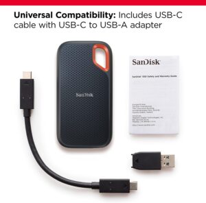 SanDisk Extreme Portable SSD – Up to 1050MB/s – USB-C, USB 3.2 Gen 2 – External Solid State Drive