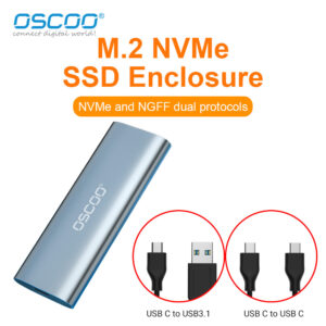 NVMe m.2 SSD Enclosure USB 3.1 10Gbps – OSCOO – 2 Years Warranty