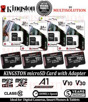 Kingston microSD Canvas Select Memory Card | 32GB | 64GB | 128GB | 256GB | Class 10 100MB Read Speed  – 5 Years Warranty