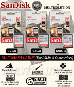 SanDisk Ultra SDHC Memory Card for Digital Cameras and Camcorders – 5 Years Warranty